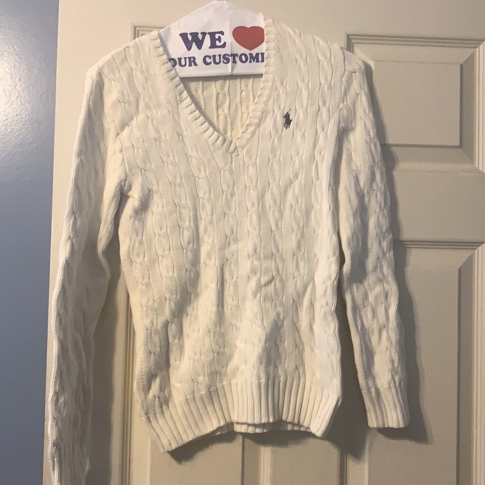 Women polo v neck sweater